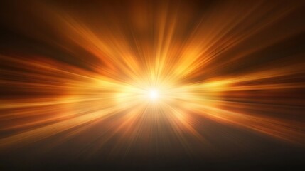 Abstract background with bright orange light rays radiating from a central point.