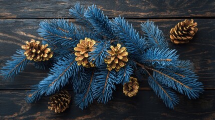 The Blue Pine Cone Arrangement