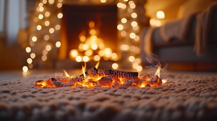 Poster - Warm Hearth, Cozy fireplaces