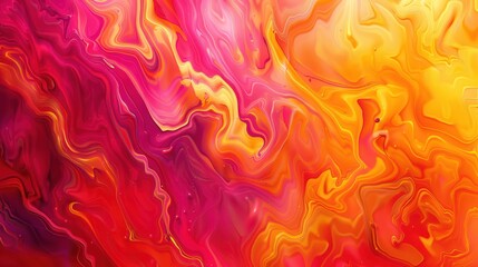 Wall Mural - Abstract Swirls of Red and Yellow