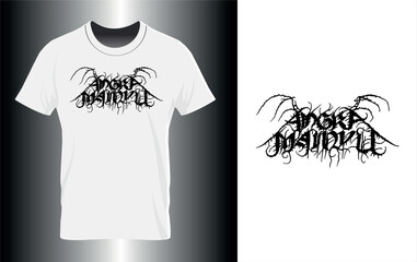 black metal shirt design template