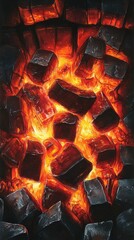 Poster - Golden Embers, Cozy fireplaces