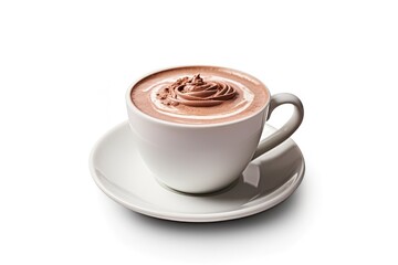 Canvas Print - Hot chocolate dessert coffee saucer.