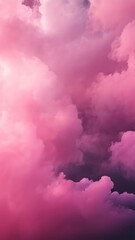 Aufkleber - Pink fluffy clouds in sky, dreamy atmosphere. Abstract nature and tranquility concept