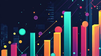 Poster - Colorful Data Visualization with Dynamic Graph Elements