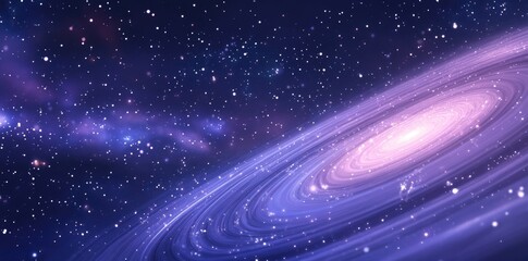 Wall Mural - saturn in space, with a background of stars.
