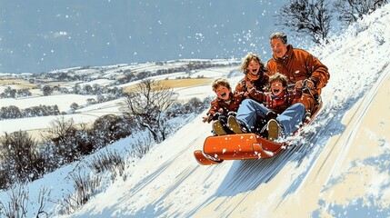 Poster - Frozen Joyride, Sledding