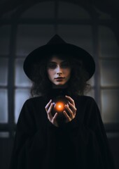 Sticker - A witch portrait photography mystery adult.