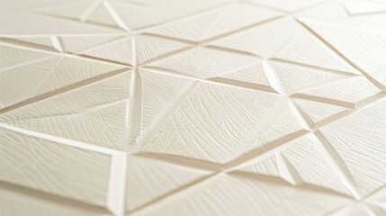 A closeup of a set of embossed note cards featuring a geometric pattern that is both modern and elegant. The raised lines and shapes give the stationery a unique texture that adds interest