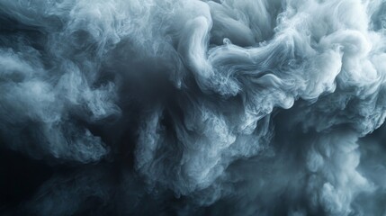 Poster - Ethereal Swirling Smoke in Dark Background