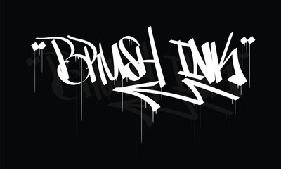 Wall Mural - BRUSH INK graffiti tag style design