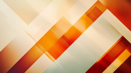 Poster - Abstract Orange and Cream Geometric Background Design