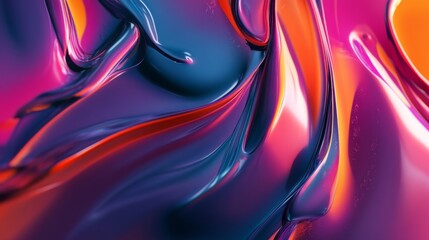 Poster - Vibrant Abstract Colorful Fluid Art Background
