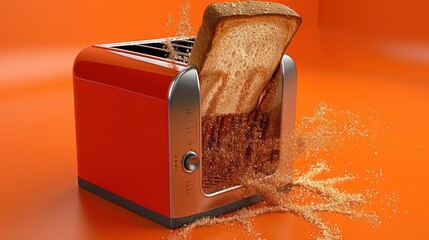 Exploding Toaster with Flying Bread