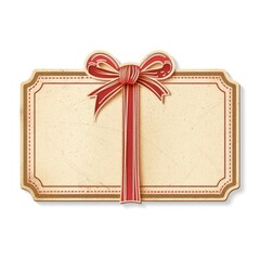 Sticker - A gift box shape ticket.