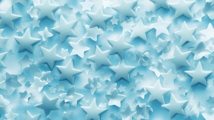 Canvas Print - A textured background featuring numerous light blue stars scattered across a soft gradient.