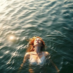 Canvas Print - Swimming portrait swimwear outdoors.