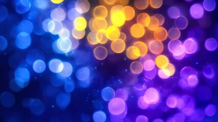 Poster - A captivating display of vibrant bokeh lights illuminating the night with enchanting colors