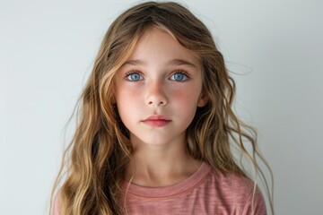 Confused Expression of a Young Girl in Portrait