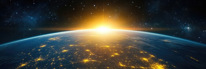 Wall Mural - beautiful planet earth from space.