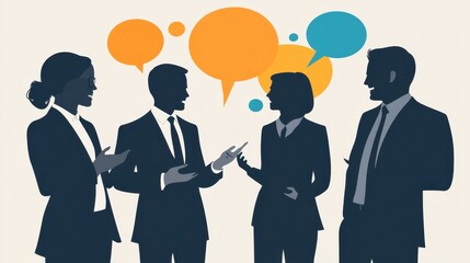 Poster - Leader communicating effectively with the team, engaging in active listening and providing clear direction in a management role.