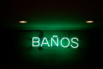 sign with neon lights