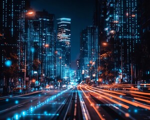 Poster - A summary of the key components of smart city technology, including smart lighting, waste management, and urban mobility solutions