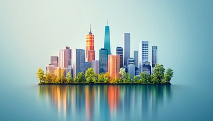 Leinwandbilder - An informative background on smart city technology, focusing on its impact on transportation, energy efficiency, and sustainable urban development