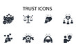© zumrotul - Trust icon set.vector.Editable stroke.linear style sign for use web design,logo.Symbol illustration.
