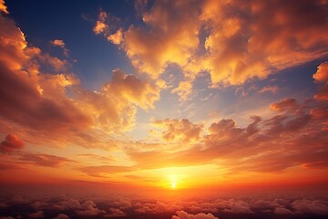 Poster - Sunset nature cloud sky.