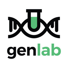 gen dna lab flat minimalist logo design