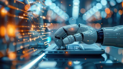 Poster - Technology in shaping modern work environments, such as AI-powered tools, smart devices, and automation. technology influence.
