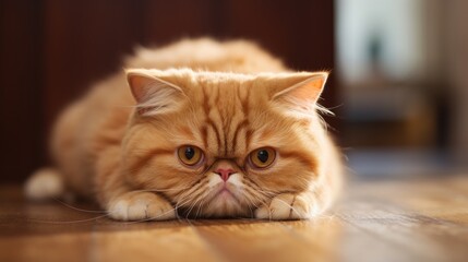 a Exotic shorthair cat indoor