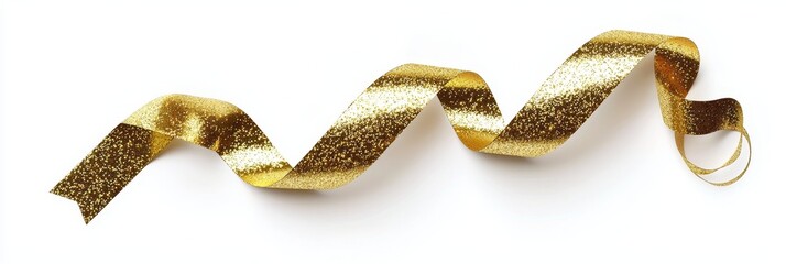 Aufkleber - Gifts, Christmas decoration, PNG, gold ribbon isolated on transparent background.