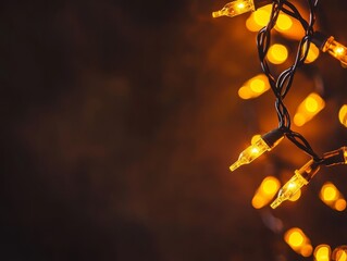 Poster - bokeh defocused lights with golden Christmas lights. Abstract twinkled lights.