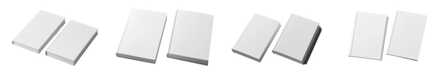 Aufkleber - Mockup template for a5 book with a blank softcover and paperback lid and 3D rendering