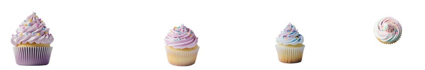 Poster - Isolated cupcake on transparent background. generative AI