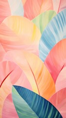 Canvas Print - tropical leaves abstract painting pattern.