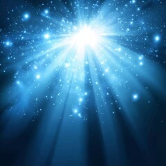 Leinwandbilder - An illustration of sunlight with a special lens flare light effect on a transparent background. This is an Stock image