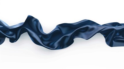 Canvas Print - Flowing Blue Silk Fabric