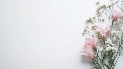 Aufkleber - In pink and white with a wooden backdrop in white