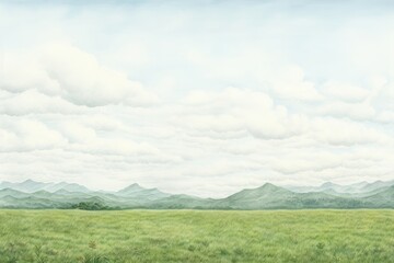 Wall Mural - Sky landscape grassland outdoors.