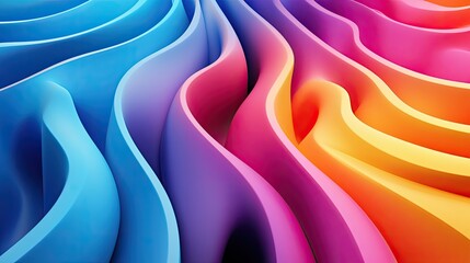 Fototapete - Abstract Colorful Wavy Pattern