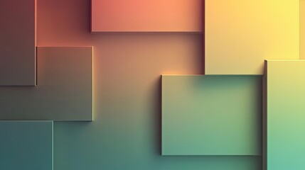 Poster - Abstract Geometric Shapes with Gradient Colors