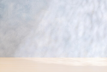 Aufkleber - Template with empty table and wall with natural shadow and sunny glare