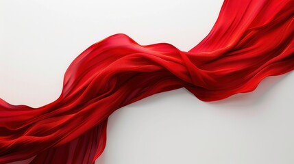 Sticker - Abstract Red Fabric Flowing