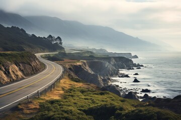 Wall Mural - Road landscape outdoors highway.