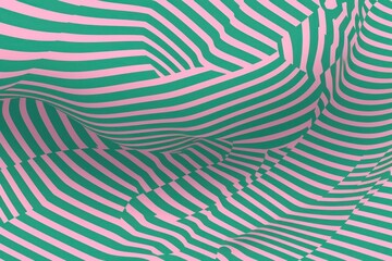 Wall Mural - Pink and green pattern abstract line.