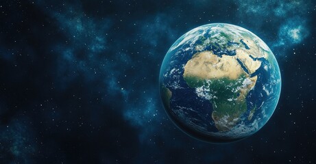 the earth's globe, a planet view from outer space.