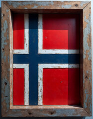 Canvas Print - Flag of Norway in a frame